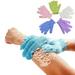 Gzwccvsn 5Pcs Shower Gloves Exfoliating Wash Skin Spa Bath Gloves Foam Bath Resistance Body Massage Cleaning Loofah Home Bath Accessories