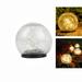 LNGOOR 3.94â€� Solar Garden Ball Light 1 Pcs Crack Glass Ball Solar Globe Light 20 LED Solar Pathway Light Outdoor Garden Decor Warm White LED Light Ball Solar Lights Outdoor Decorations for Patio