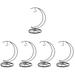 Banana Holder Stand Fruit Rack Iron Hanging Stands Moon Shaped Outdoor Hooks Indoor Grape Hanger with 5 PCS