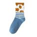 EHQJNJ Womem Blue Plaid Socks Shallow Mouth Japanese Cute Milk Pattern Socks White Socks Women Gym Socks Women Hiking Socks Women