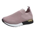 NIEWTR Shoes for Women Womens Ladies Walking Running Shoes Slip on Lightweight Casual Tennis Clothes Shoes(Pink 9.5)