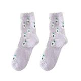 EHQJNJ Women Coral Socks Medium Tube Floor Socks Fresh Fruit Print Socks Extreme Cold Weather Socks Smart Wool Socks for Womens Womens Warm Socks