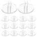 50 Pcs Display Shelves Shelf Business Card Organizer Holders Round Transparent Desk Wedding Plastic