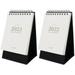 Table Calendar for 2022 Desk Mini Standing Pearlescent Notebook Work Office Paper White Pc
