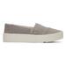 TOMS Women's Grey Verona Slip-On Sneakers Shoes, Size 8.5