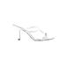 The Touch Of Nina Heels: Slip On Stilleto Cocktail Party White Shoes - Women's Size 8 1/2 - Open Toe