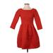 Conscious Collection by H&M Cocktail Dress - A-Line: Red Print Dresses - Women's Size 6