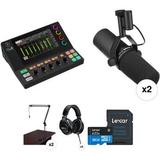 Mackie DLZ Creator XS 2-Person Podcast Kit with SM7B Mics, Boom Arms, and Headphon 2055428-00