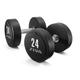 Ziva Zvo Solid Steel Urethane Dumbbells - Grey Logo, 2 x 20kg