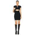 Moschino Jeans Cut Out T-shirt Mini Dress in Black - Black. Size M (also in L, S, XS).