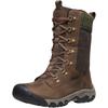 Winterstiefel KEEN "GRETA TALL BOOT WP", Damen, Gr. 40, braun (schwarz earth), Leder, Polyester, sportlich, Schuhe, Snowboots, Winterboots, Winterschuhe, wasserdicht