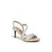 Women's Mia Sandal by LifeStride in White Faux Leather (Size 7 1/2 M)