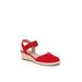 Wide Width Women's Kimmie Espdrill by LifeStride in Fire Red Fabric (Size 9 1/2 W)