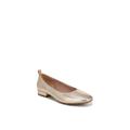 Women's Cameo Casual Flat by LifeStride in Gold Faux Leather (Size 8 1/2 M)