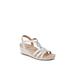 Wide Width Women's Monaco Sandal by LifeStride in Silver Faux Leather (Size 11 W)