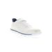 Women's Travel Active Axial Fx Sneaker by Propet in White Navy (Size 8 1/2 4E)