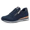 Keilsneaker MARCO TOZZI, Damen, Gr. 41, blau (navy), Textil, Lederimitat, Veloursleder, sportlich, Schuhe Sneaker, Freizeitschuh, Halbschuh, Schnürschuh in veganer Verarbeitung