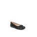 Women's Nile Flat by LifeStride in Black Faux Leather (Size 7 1/2 M)