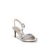 Women's Mia Glitz Sandal by LifeStride in Silver Faux Leather (Size 8 1/2 M)