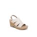 Women's Darby Sandal by LifeStride in Bone White Fabric (Size 6 M)