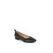 Women's Cameo Casual Flat by LifeStride in Black Faux Leather (Size 7 1/2 M)