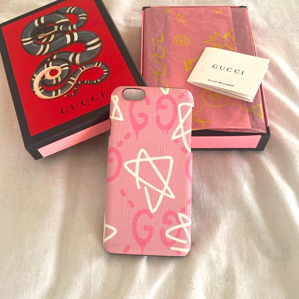 Gucci Cell Phones & Accessories | Gucci Phone Case Pink | Color: Pink/White | Size: Os