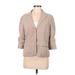 Yansi Fugel Blazer Jacket: Short Tan Print Jackets & Outerwear - Women's Size 6