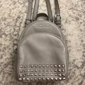 Michael Kors Bags | *** Michael Kors *** Grey Studded Leather Mini Backpack | Color: Gray/Silver | Size: Os
