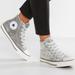 Converse Shoes | Converse Ctas Hi-Top Fuzzy Wolf Grey Size 7.5 Women's | Color: Gray/White | Size: 7.5