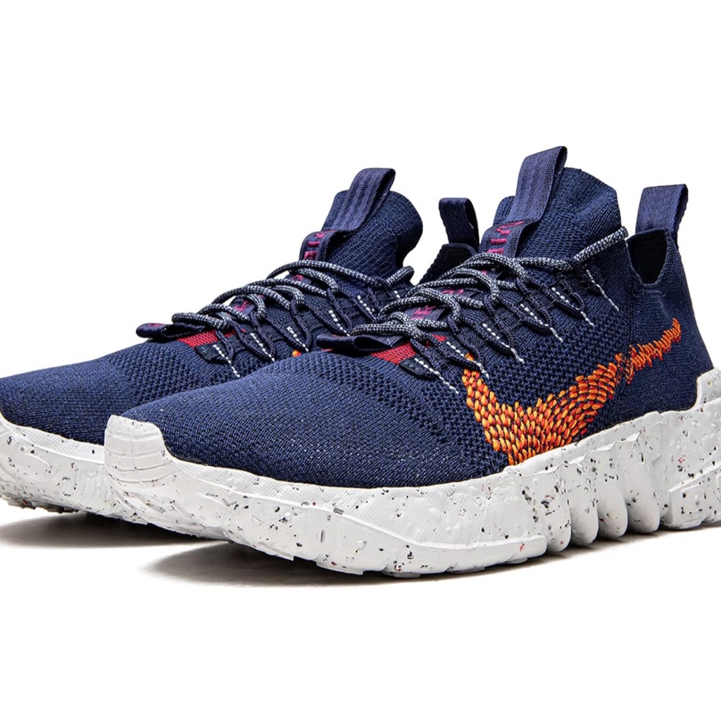 Nike Shoes | 2022 Nike Men’s Space Hippie 01 'Midnight Navy Magma Orange' | Color: Blue/Orange | Size: 12