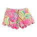 Lilly Pulitzer Shorts | 1489 Lilly Pulitzer Buttercup Shorts All Nighter Flamingo Pink Green Sz 2 | Color: Pink | Size: 2