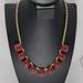 J. Crew Jewelry | J. Crew Gold Tone Beaded Necklace | Color: Gold/Red | Size: Os