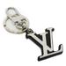 Louis Vuitton Accessories | Louis Vuitton Keychain Porte Clef Lv Classic Signature Calf Black Silver Logo... | Color: Black | Size: Os