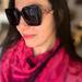 Burberry Accessories | Authentic Burberry 52 Oversized Square Acetate Sunglasses | Color: Black/Red | Size: 52-22-140mm (Eye-Bridge-Temple)