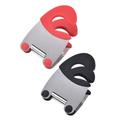 Stainless Steel Scoop Pot Clip Spoon Rest 2 Pcs Hook Scraper Tool Rubber and Chopsticks for