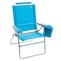 Rio Beach 17 Extended Height 4-Position Folding Beach Chair Aluminum Turquoise