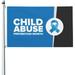 Child Abuse Prevention Awareness Month Garden Flag 3 x 5 Ft Double Sided Banner with Brass Grommets Funny Flags for Room Rustic Farmland Lawn House Festival Anniversary
