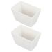 Storage Sugar Bowl Tea Bag Container Ceramics Kitchen Organization Holder Office Spice Jar 2 Pcs White