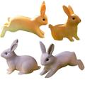 4 Pcs Toy Bunny Ornament Home DÃ©cor Yard Rabbit Decor Miniature Rabbit Figurines Garden Adornment Moss Bunny Bunny Decorations Resin