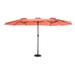 Villeston 15x9ft Double-Sided Patio Umbrella Outdoor Market Umbrella Large Sunbrella Table Umbrellas with Crank Air Vents for Deck Pool Patio Orange