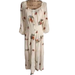 Anthropologie Dresses | Anthropologie Fig & Flower Floral Long Sleeve Peasant Tiered Dress Cream - Small | Color: Cream/Red | Size: S