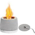 Concrete Tabletop Fire Pit Small Portable Fire Pit Indoor Table Top Fire Pit Bowl Mini Fireplace for Indoor Outdoor