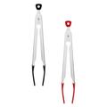 2 Pcs Food Tongs Metal Kitchen Salad Grill Steak Clamp Outdoor Tweezers Stainless Steel