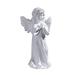 Susoonfo Angel Ornament Baby Angel Resin Cherub Statue Garden Miniature Statue Cute Angel Sculpture Memorial Statue Gold White Cherub Sculpture