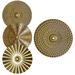 Light Luxury Golden Disc Iron Art Wall Hanging Room Decoration Home Metal Pendant 4pcs Ornaments Office Decore Circular