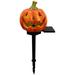 Halloween Jack-o-lantern Outdoor Solar Lights Resin Crafts Embellishments Pathway Lawn Stakes Metal