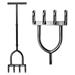 ByEUcuk Lawn Coring Aerator Plug Aerator Lawn Tool with Slope Top 4 Half-Open Slot Hollow Tines Manual Lawn Aerator Hand Tool for Soil Compaction & Lawn Yard Garden