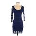 Max Studio Casual Dress: Blue Dresses - Women's Size Small