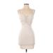 Susana Monaco Casual Dress - Mini: Ivory Dresses - Women's Size Small