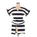 J by Jasper Conran Casual Dress: White Stripes Dresses - New - Women's Size 14